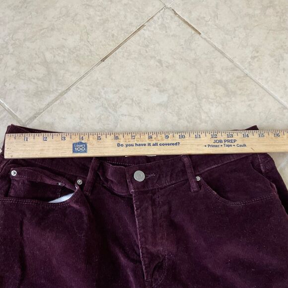 Levis 505 women’s size 31 /12M Straight Corduroy Jeans Pants Bugandy - Picture 10 of 11